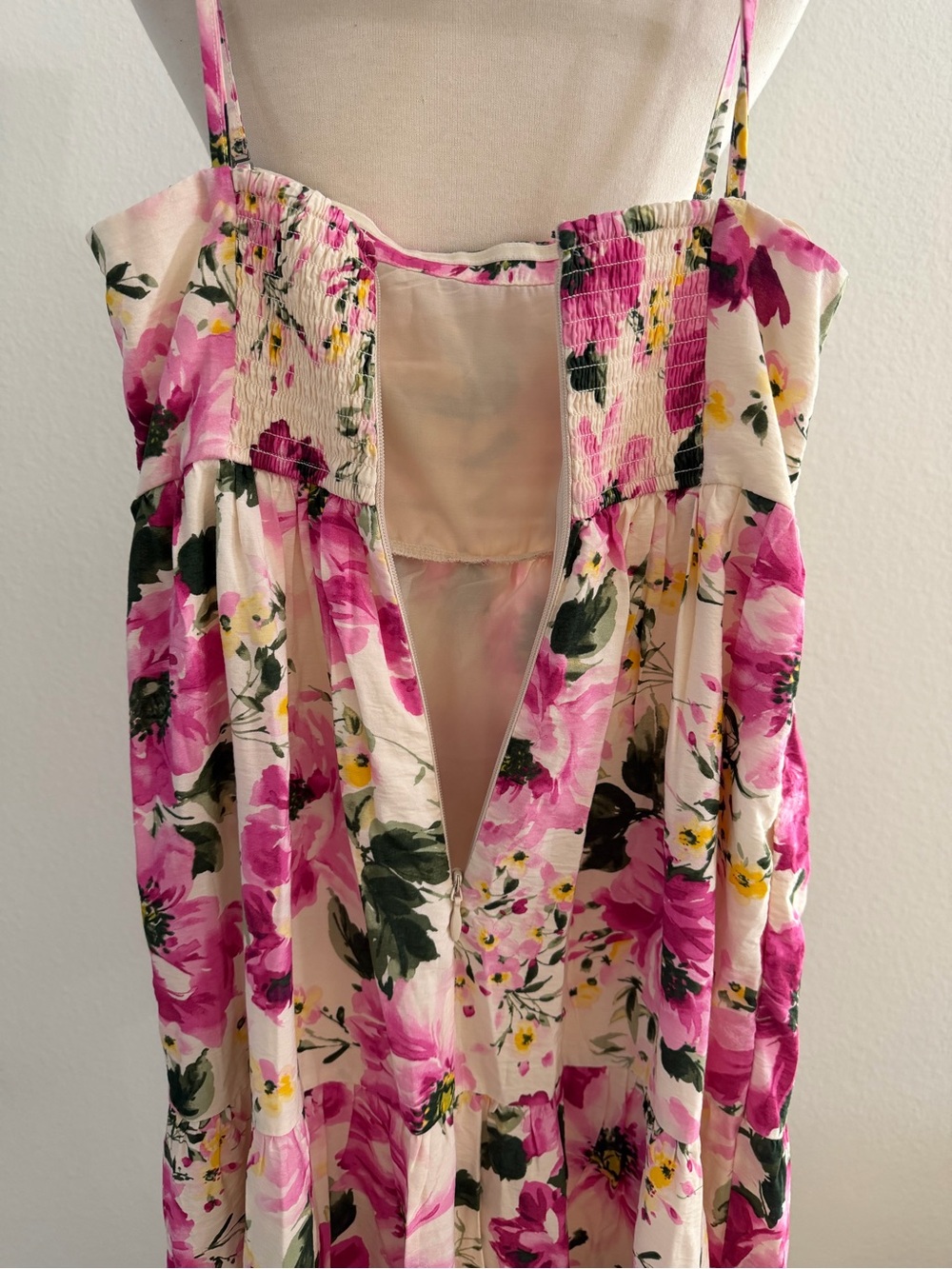 NWT Abercrombie & Fitch Pink Floral Maxi Dress Cottagecore Garden Sundress - Picture 8 of 12